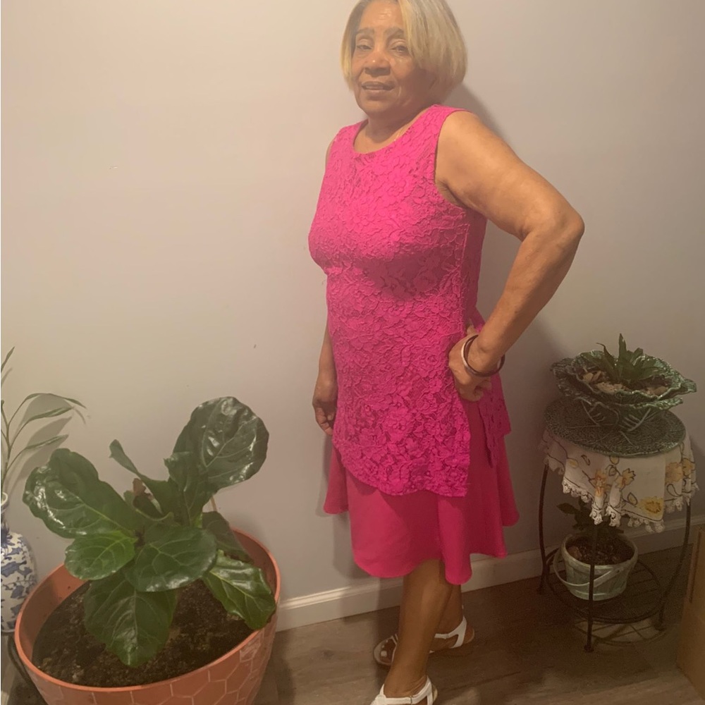 Nanette Lepore Sleeveless Dress Lace 6 Hot Pink
